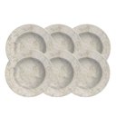 Ver imagem 1 de Kit Prato Fundo Tramontina Travertino em Porcelana Decorada 23 Cm 06 Peças Tramontina