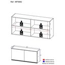 Ver imagem 4 de Armário Aéreo Cozinha 120 Cm 2 Portas Preto/branco