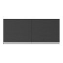 Ver imagem 2 de Armário Aéreo Cozinha 120 Cm 2 Portas Preto/branco