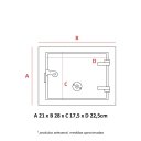 Ver imagem 2 de Porta Ferro Fundido Fornalha Cinzeiro Fogão a Lenha Suspiro Frontal 21x28cm