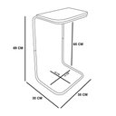 Ver imagem 4 de Mesa Lateral Tampo Multiuso P/ Sofá Base Bronze Branco