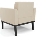 Ver imagem 7 de Poltrona Decorativa Base Madeira Preto Ana Suede Bege - Ibiza