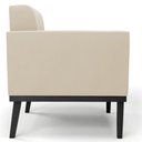 Ver mais imagens de Poltrona Decorativa Base Madeira Preto Ana Suede Bege - Ibiza