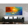 Quadro Pintura Tela Moderna Marinas 2424: 60cm (A) x 120cm (L) - 2
