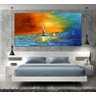 Quadro Pintura Tela Moderna Marinas 2424: 60cm (A) x 120cm (L) - 5