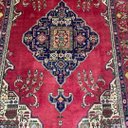 Ver imagem 6 de Tapete Persa Iraniano Tabriz Feito À Mão Vermelho e Azul 305x205cm