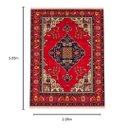 Ver imagem 3 de Tapete Persa Iraniano Tabriz Feito À Mão Vermelho e Azul 305x205cm