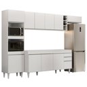 Ver imagem 1 de Armário de Cozinha Modulada 5 Peças CP16 Balcão sem Tampo Branco - Lumil Lumil Móveis