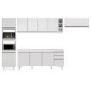 Ver imagem 6 de Armário de Cozinha Modulada 5 Peças CP16 Balcão sem Tampo Branco - Lumil Lumil Móveis