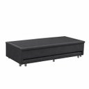 Ver imagem 3 de Base Cama Box Solteiro Baú e Cama Auxiliar 0,96 Helena Vilajo: Suede Preto