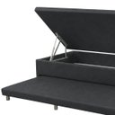 Ver imagem 6 de Base Cama Box Solteiro Baú e Cama Auxiliar 0,96 Helena Vilajo: Suede Preto