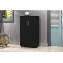 Ver imagem 1 de Armário Smart Organizador Multiuso 2 Portas com 3 Prateleiras Internas:preto