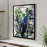 Quadro Moto Gp Desenho Grafite Rossi Moldura e Vidro - 1