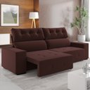 Ver imagem 1 de Sofá Retrátil e Reclinável 4 Lugares 230cm Veludo Salvador