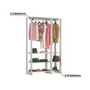 Ver imagem 3 de Estante Closet Yes 120cm com 2 Cabideiros - Branco