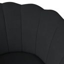 Ver imagem 3 de Poltrona Decorativa Pétala Veludo Preto Claro Pés Palito