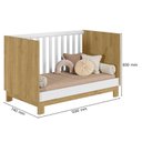 Ver imagem 4 de Quarto de Bebê Americano 6 Portas Com berço Americano Mini Cama Q Encanto Slim Freijó Branco Acetina