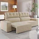 Ver imagem 1 de Sofá Retrátil e Reclinável 4 Lugares 230cm Veludo Salvador