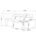 Ver imagem 3 de Sofá Retrátil e Reclinável 4 Lugares 230cm Veludo Salvador 