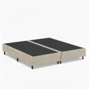 Ver imagem 1 de Base Cama Box Casal Bipartida Premium Suede Bege