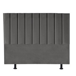 Cabeceira Estofada Queen 160CM Cora Suede Cinza Grafitte - D A DECOR D&A Decor - 1
