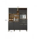 Ver imagem 4 de Armario Para Cozinha 7 Portas Monte Rey Cinamomo/grafite