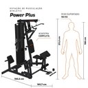Ver imagem 3 de Estação de Musculação Robusta Athletic Power Plus 40+ Exercícios - Design Premium para Treino