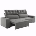 Ver imagem 2 de Sofá Retrátil e Reclinável 4 Lugares 230cm Veludo Salvador