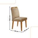 Ver imagem 3 de Conjunto Sala de Jantar Mesa Liz 120cm com Vidro Canto Reto e 4 Cadeiras Athenas Moderna