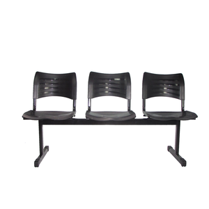 Longarina Turim 3 Lugares Maiart Preto