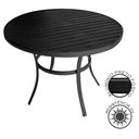 Ver imagem 4 de Mesa para Área Externa Ripada Redonda de Alumínio Pintado Preto