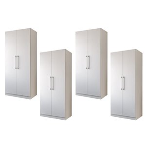 Kit 04 Armário Multiuso Grande 100% em Mdf Rimo Branco