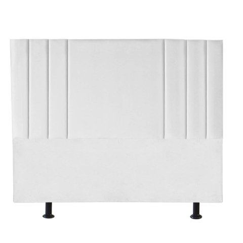 Cabeceira Estofada Cama Box Queen Grécia 160cm Courino:branco