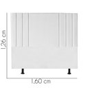 Ver imagem 3 de Cabeceira Estofada Cama Box Queen Grécia 160cm Courino:branco