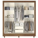 Ver mais imagens de Guarda-Roupa Casal 3 Portas de Correr MDF 191x171,5x46cm França Branco Brilho