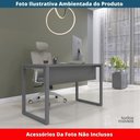 Ver imagem 2 de Mesa Escritório P25 Tub Pandin 120 Cm (larg) Tampo Mdp Grafito Pé Aço Tubular Grafito