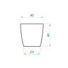 Vaso Planta 40x40 Oval Moderno Polietileno - TERRACOTA 016 - 2