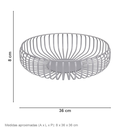 Ver imagem 7 de Centro de Mesa Decorativo de Metal Prata 8x36x36cm Sala Jantar Decoração Enfeite