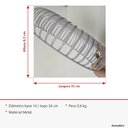 Ver imagem 5 de Centro de Mesa Decorativo de Metal Prata 8x36x36cm Sala Jantar Decoração Enfeite