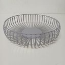 Ver imagem 2 de Centro de Mesa Decorativo de Metal Prata 8x36x36cm Sala Jantar Decoração Enfeite