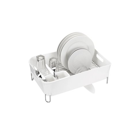 Escorredor de Louças Arthi Deluxe 12 Pratos com Porta Talheres Branco