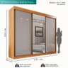 Guarda Roupa Casal 100% Mdf 3 Portas de Correr 6 Gavetas com Espelho Central Fênix - Mais Móveis - 8