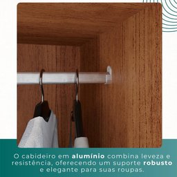 Guarda Roupa Casal 100% Mdf 3 Portas de Correr 6 Gavetas com Espelho Central Fênix - Mais Móveis - 12