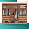 Guarda Roupa Casal 100% Mdf 3 Portas de Correr 6 Gavetas com Espelho Central Fênix - Mais Móveis - 4