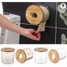 Porta Papel Higiênico Redondo Tampa Bambu Organizador Banheiro Sustentável Durável Prático Estilo - 1