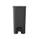 Ver imagem 2 de Lixeira com Pedal Borboleta 20l Preto com Alça Bege Coza