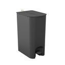 Ver imagem 1 de Lixeira com Pedal Borboleta 20l Preto com Alça Bege Coza