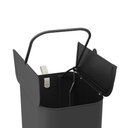 Ver imagem 5 de Lixeira com Pedal Borboleta 20l Preto com Alça Bege Coza