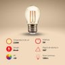 Lâmpada Led Bolinha Filamento 2w G45 Âmbar E27 Retrô Vintage - 2