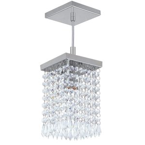 Pendente Clearcrilic Aurora de Cristal Acrilico Quadrado